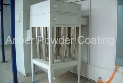 Stainless steel multi cyclone overspray powder recycling system